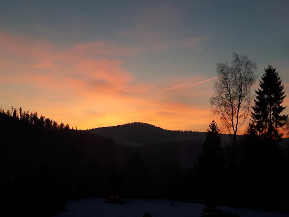 Widok na Beskidy z noclegi w Wiśle BelwederSKI