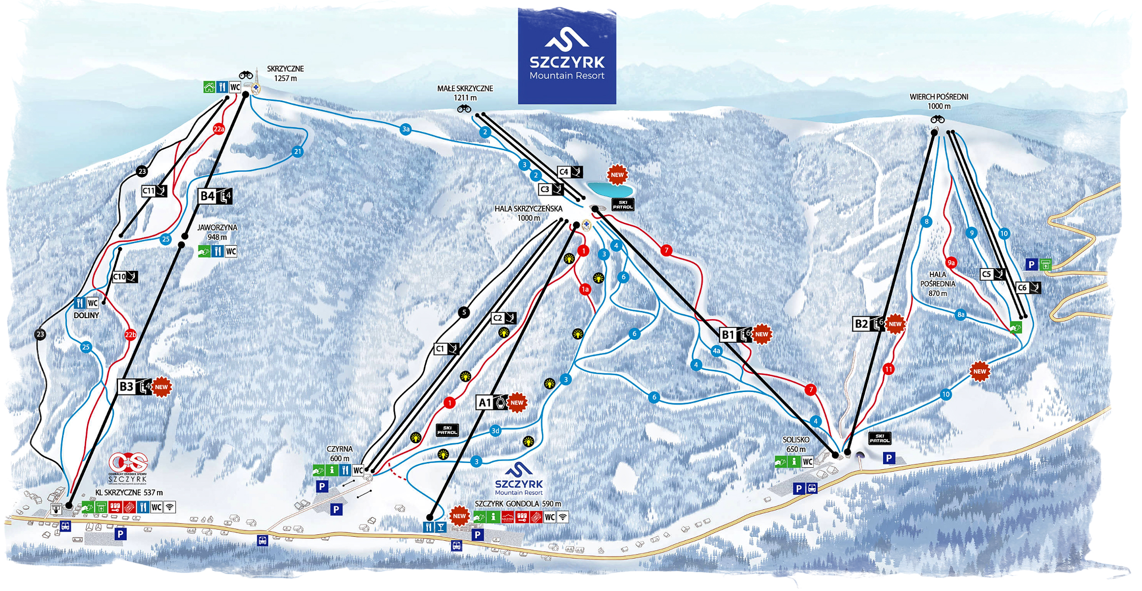 Mapa Szczyrk Mountain Resort